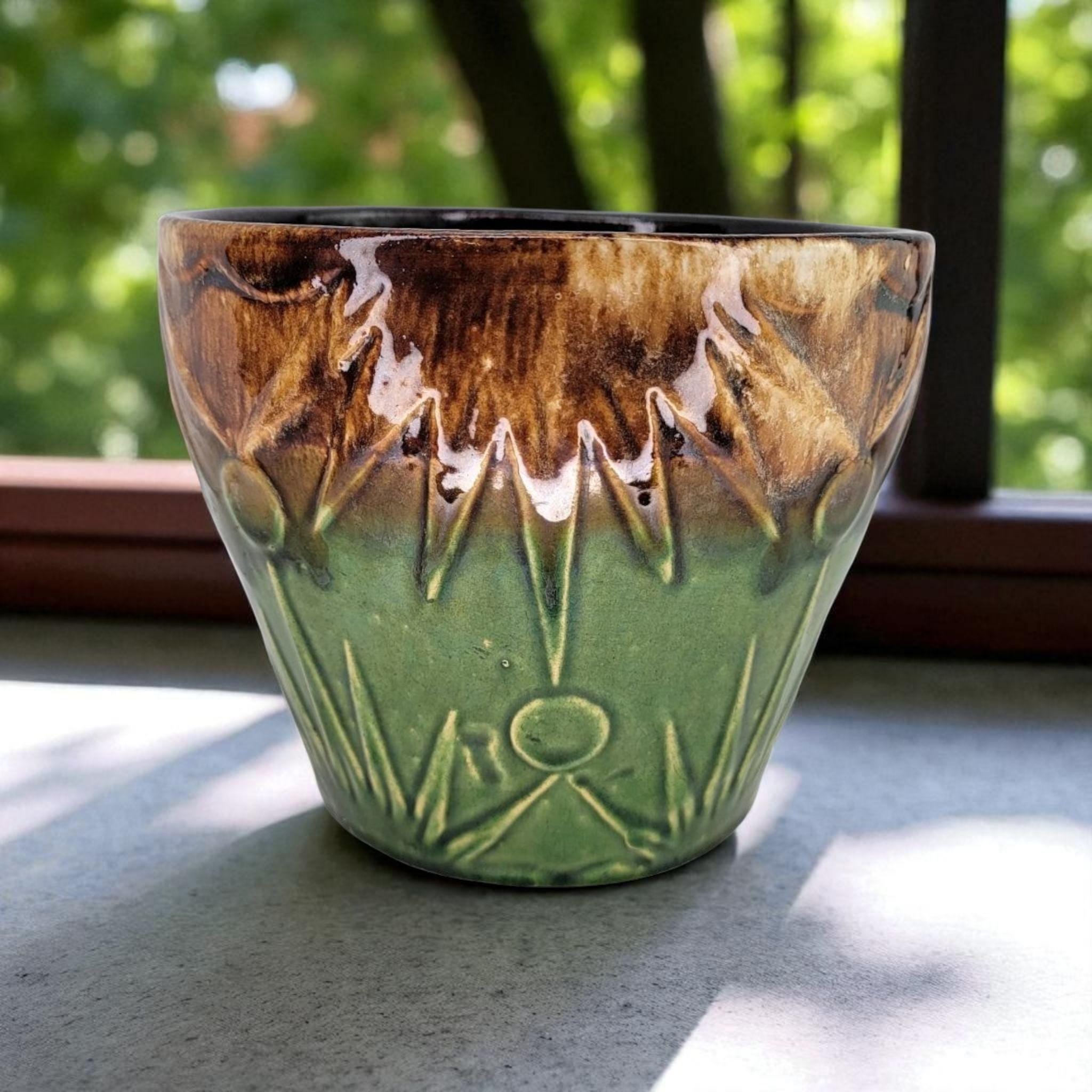 Vintage Robinson Ransbottom Jardinière Planter Sun Moon Pottery