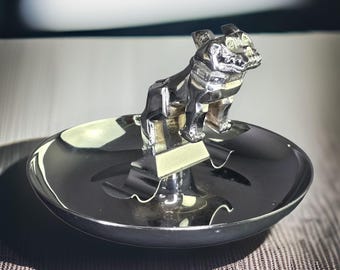 アンティーク雑貨 Vintage Chalkware Bulldog ASHTRAY 1930s アンティーク雑貨 Vintage Chalkware Bulldog ASHTRAY 1930s