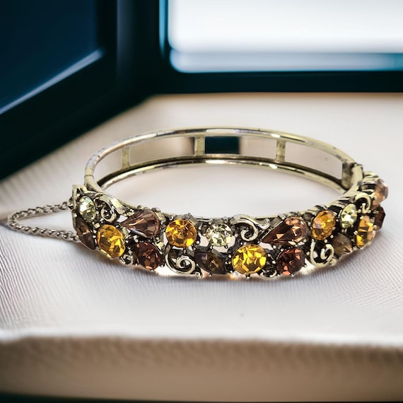 Vintage Signed Lisner Parure Rhinestone Bracelet Vintage Lisner