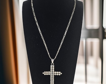 アクセサリー Vintage Italy 925 cross necklace Vintage SIGNED-ITALIAN Silver tone CROSS INRI CRUCIFIX for