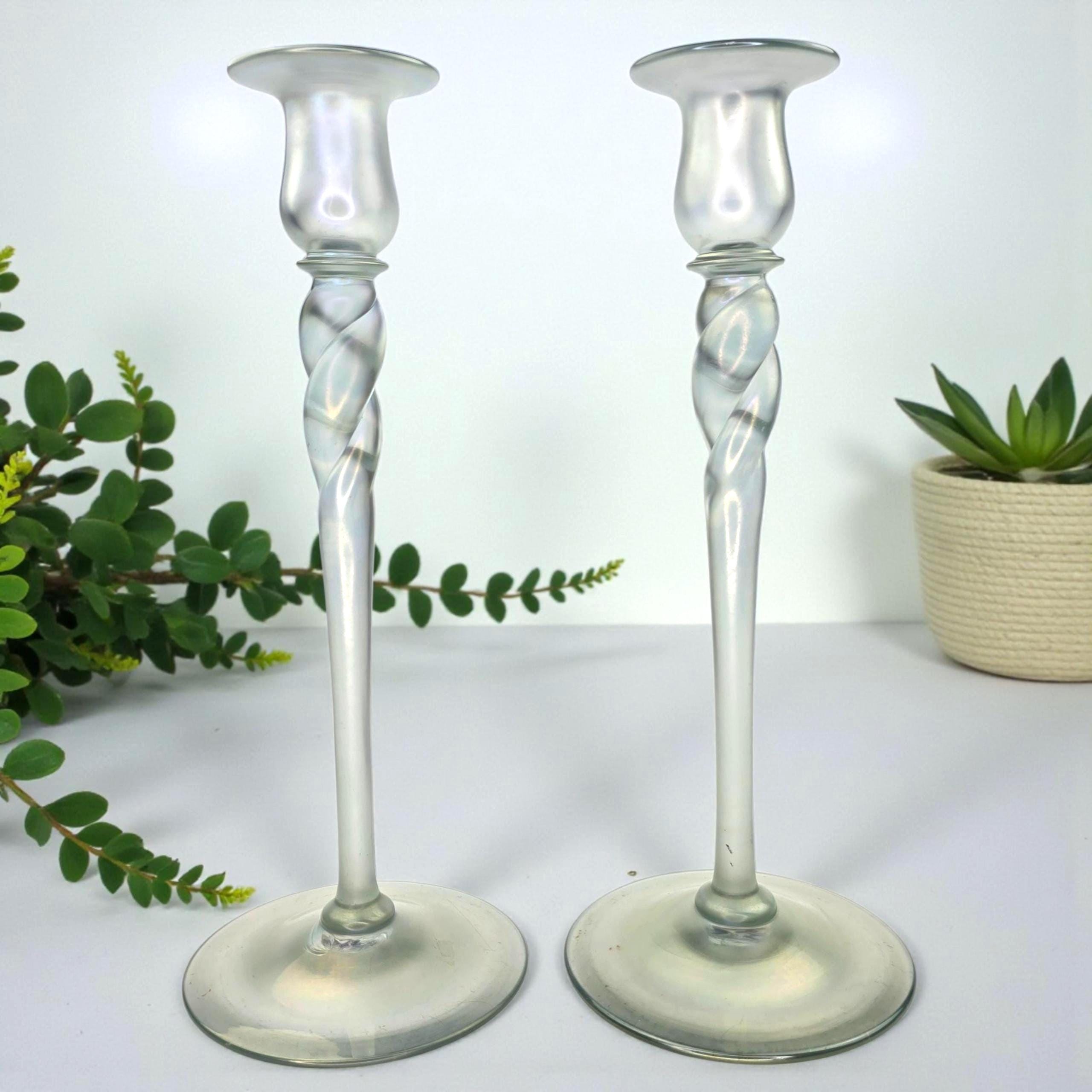 Steuben Candlesticks - Etsy