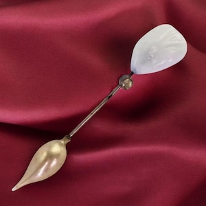 Antique Victorian Natural Pearl Rhinestone Accent Stick Pin Antique Pearl and Rhinestone Stick Pin Victorian Collar Pin Unique Stick Pin