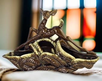 Vintage Midcentury Royal Haeger Deer TV Lamp and Planter MCM Deer