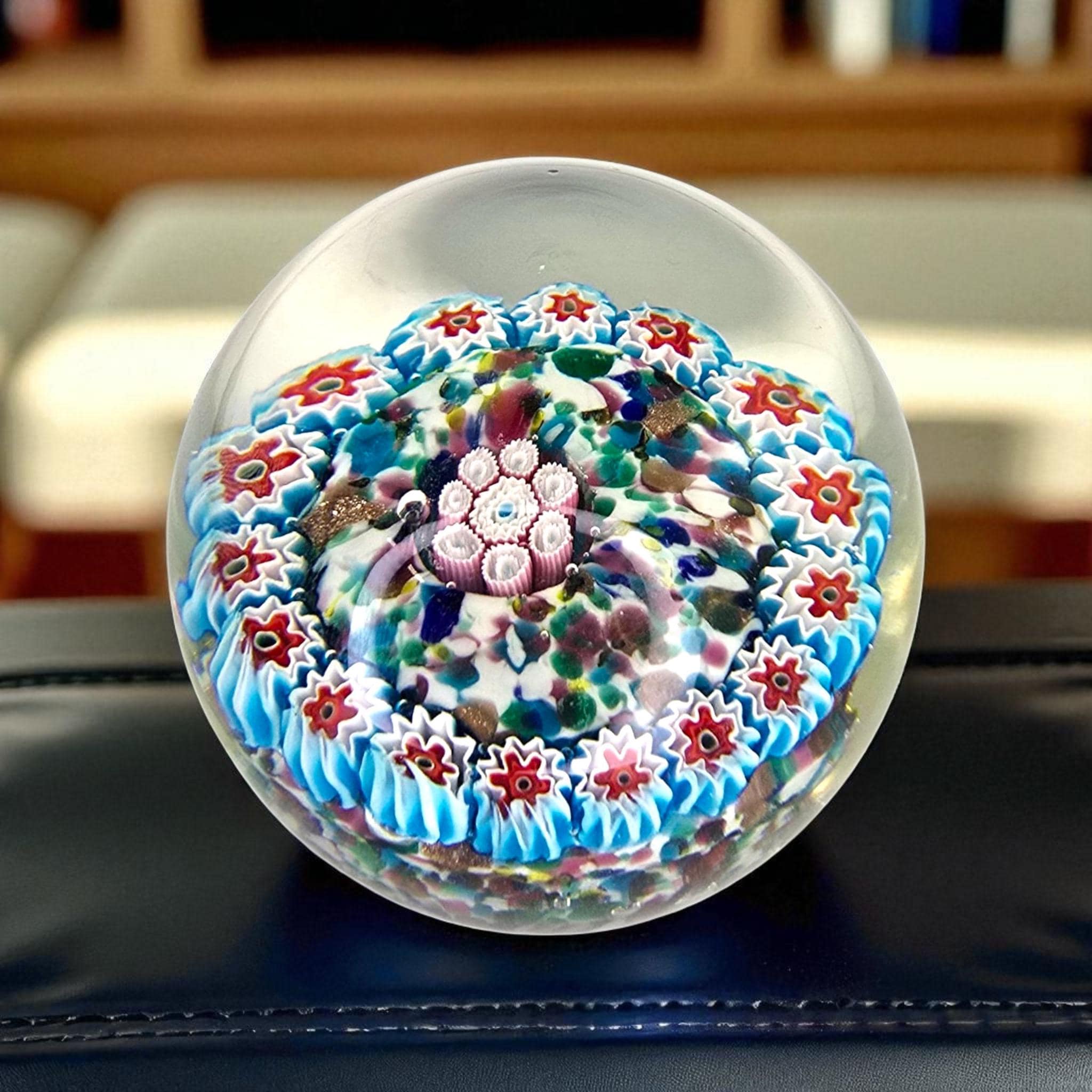 Presse-papier Sculptural Murano ITEC En Verre Irisé Soufflé Main - Italie
