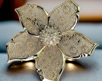 USA 1960's ORIENTAL FLOWER BROOCH アンティーク image_de4c0e68-44e2-4ee8-b6fa-