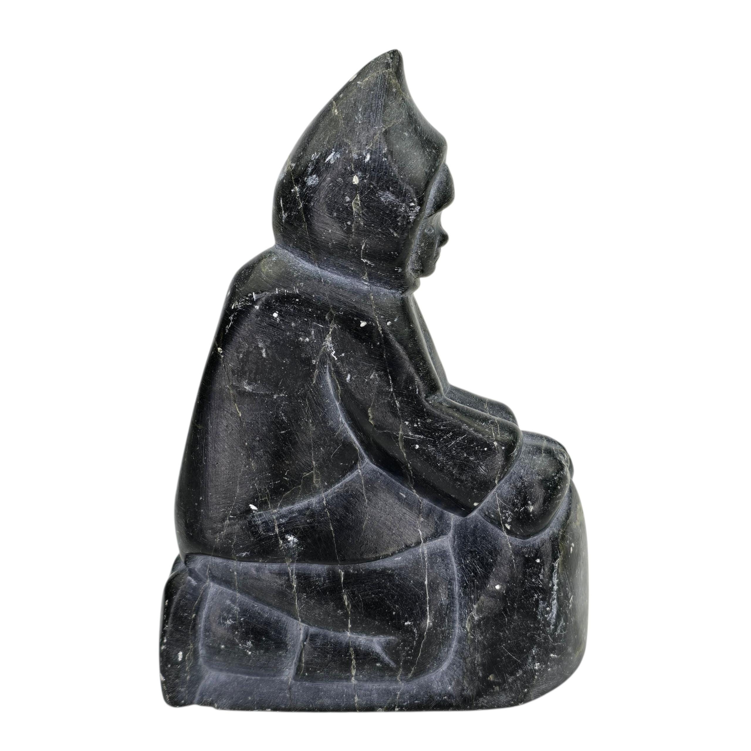 Vintage Inuit Joanasie Nowkawalk Signed Soapstone Sculpture