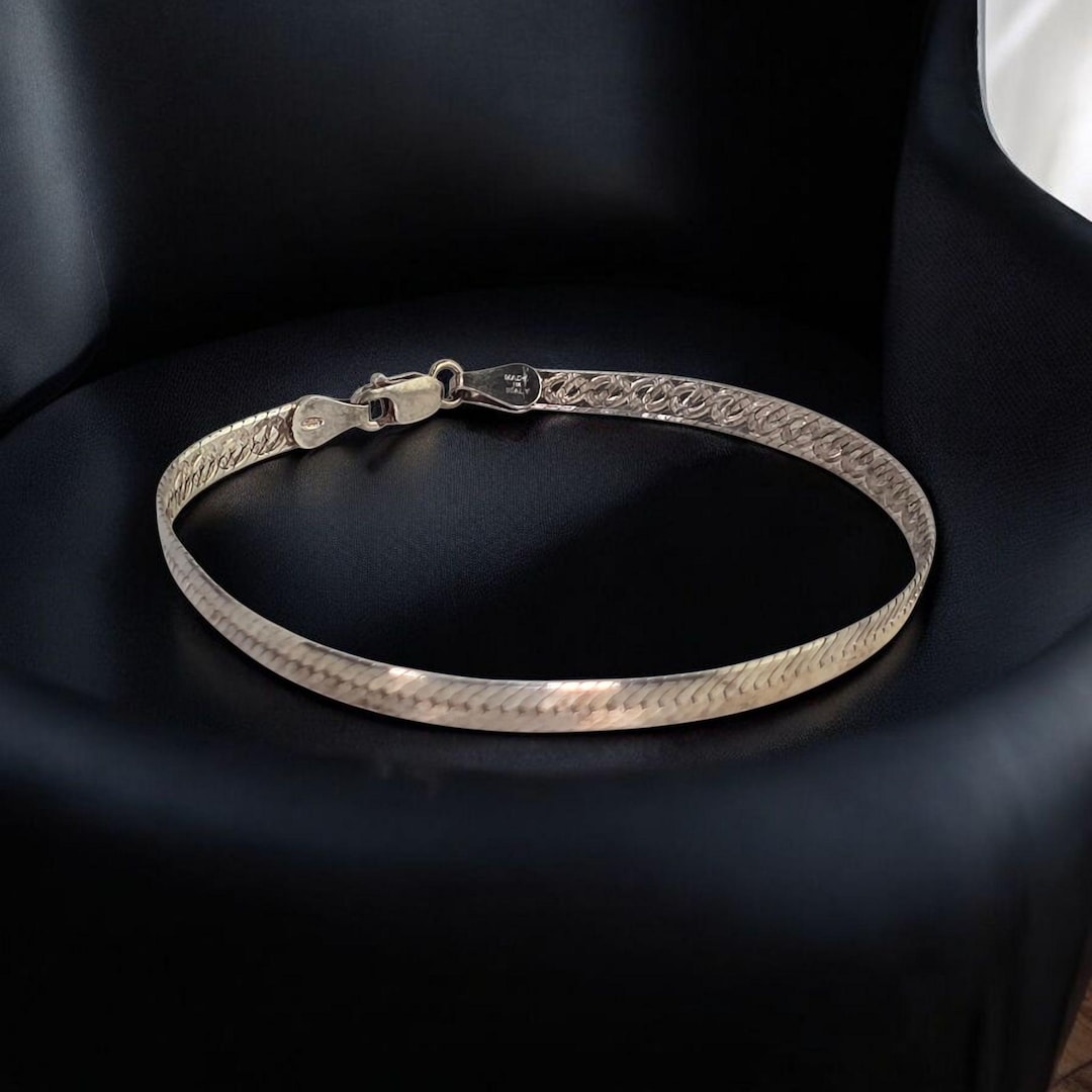 アクセサリー VINTAGE ITALIAN 925 SILVER BRACELET Vintage Italian Silver 925 C-Link Chain Bracelet 19.5g | eBay