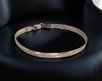 【最終値下げ】イタリア製　Vintage Silver Bracelet 925 7.75” 5mm, vintage Italy sterling silver 925 double curb