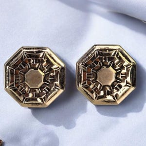 Vintage Hickok USA Cufflinks Gold Tone Octagon Hickok Cufflinks Vintage Mens Jewelry Gift for Men Gold Tone Signed Vintage Cufflinks Gift