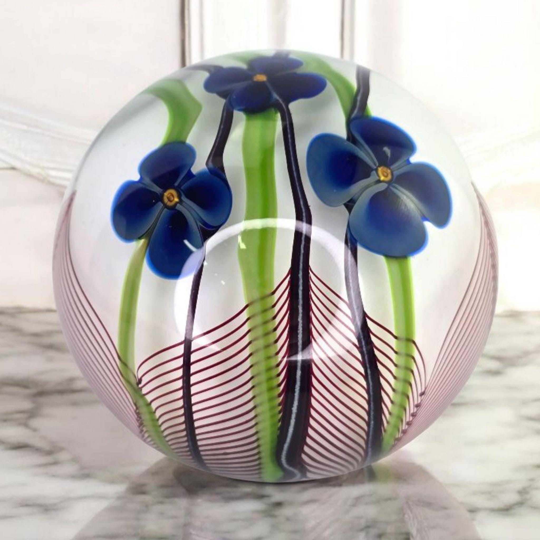 アメリカOrient & Flume Art Glass　フラワーベース　希少❗ アメリカOrient & 揺れる Flume Art Glass フラワーベース 希少❗