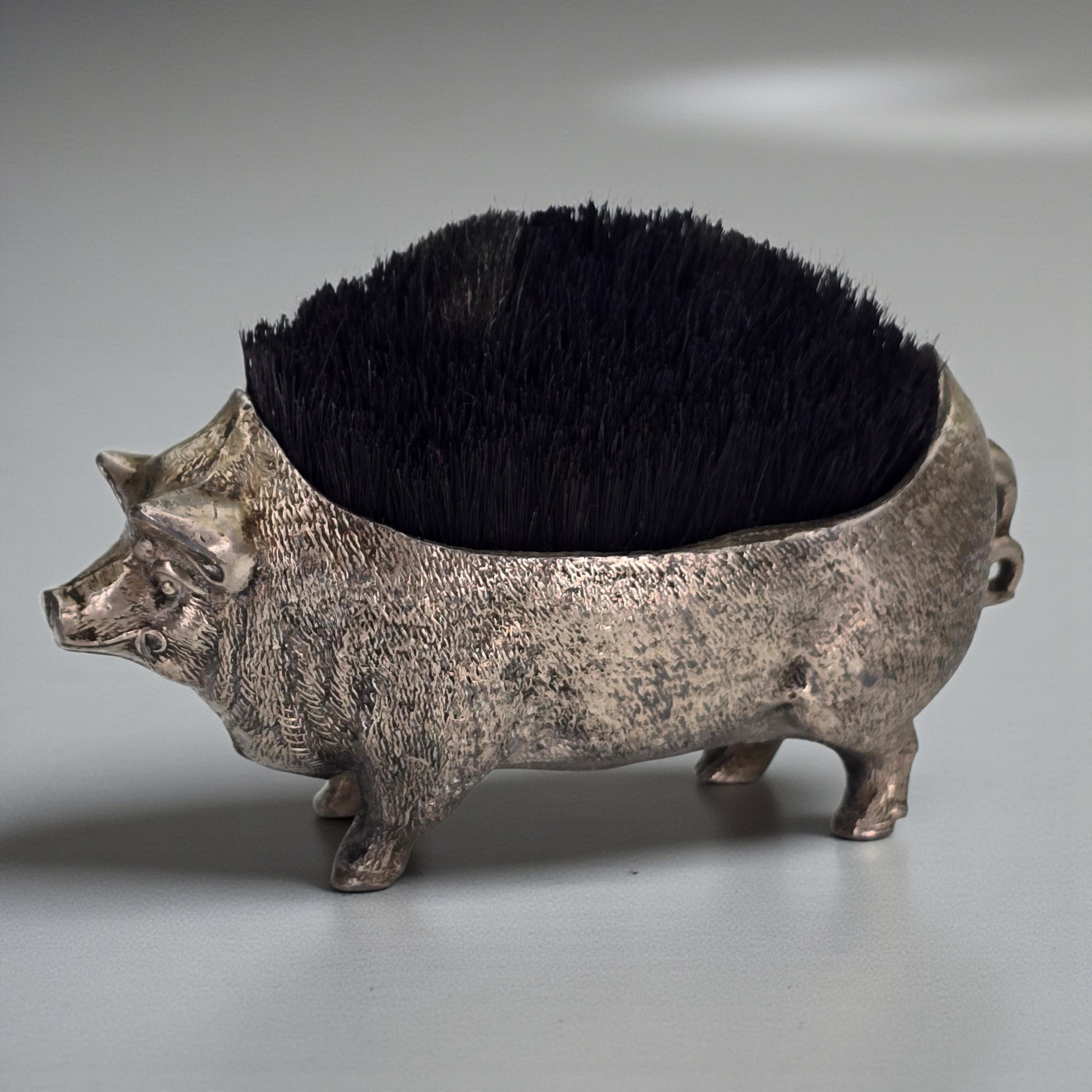 Antique Victorian Figural Metal Pig Boar Hog Bristle Fountain