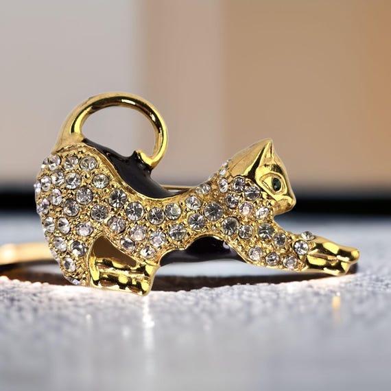 Broche Chat Mignon En Alliage émaillé - Bijou Tendance Pour Femme, Accessoire écharpe Ou Robe