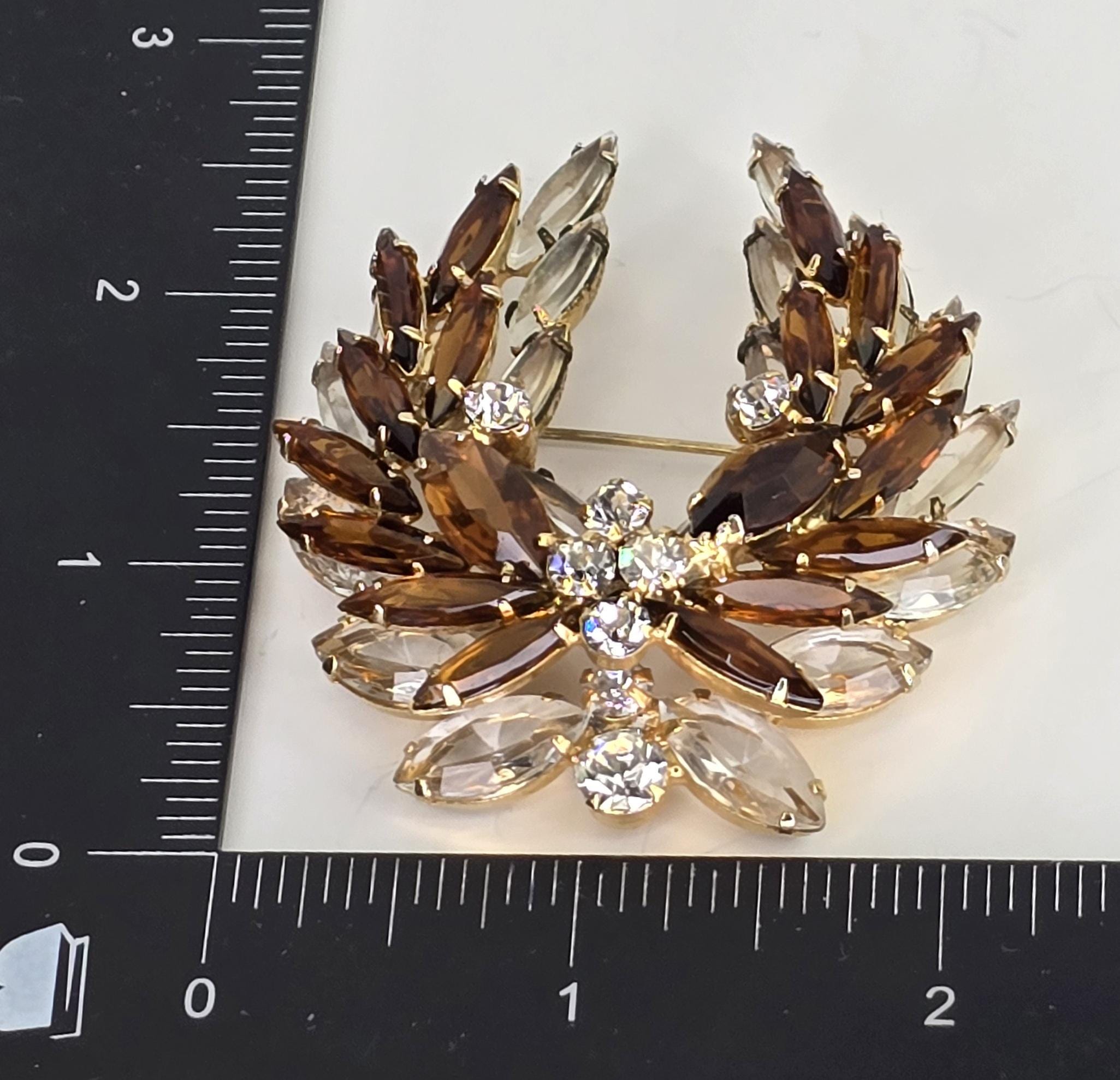 Rare Vintage Juliana Laurel Wreath Brooch Juliana Golden Topaz