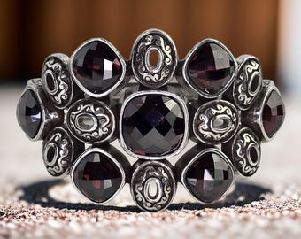 Bracelet vintage Brighton, Venus Rising, bracelet vintage Bordeaux, cristal argenté, Bijoux Brighton, Vintage, Bracelet jonc vintage en strass, Bordeaux