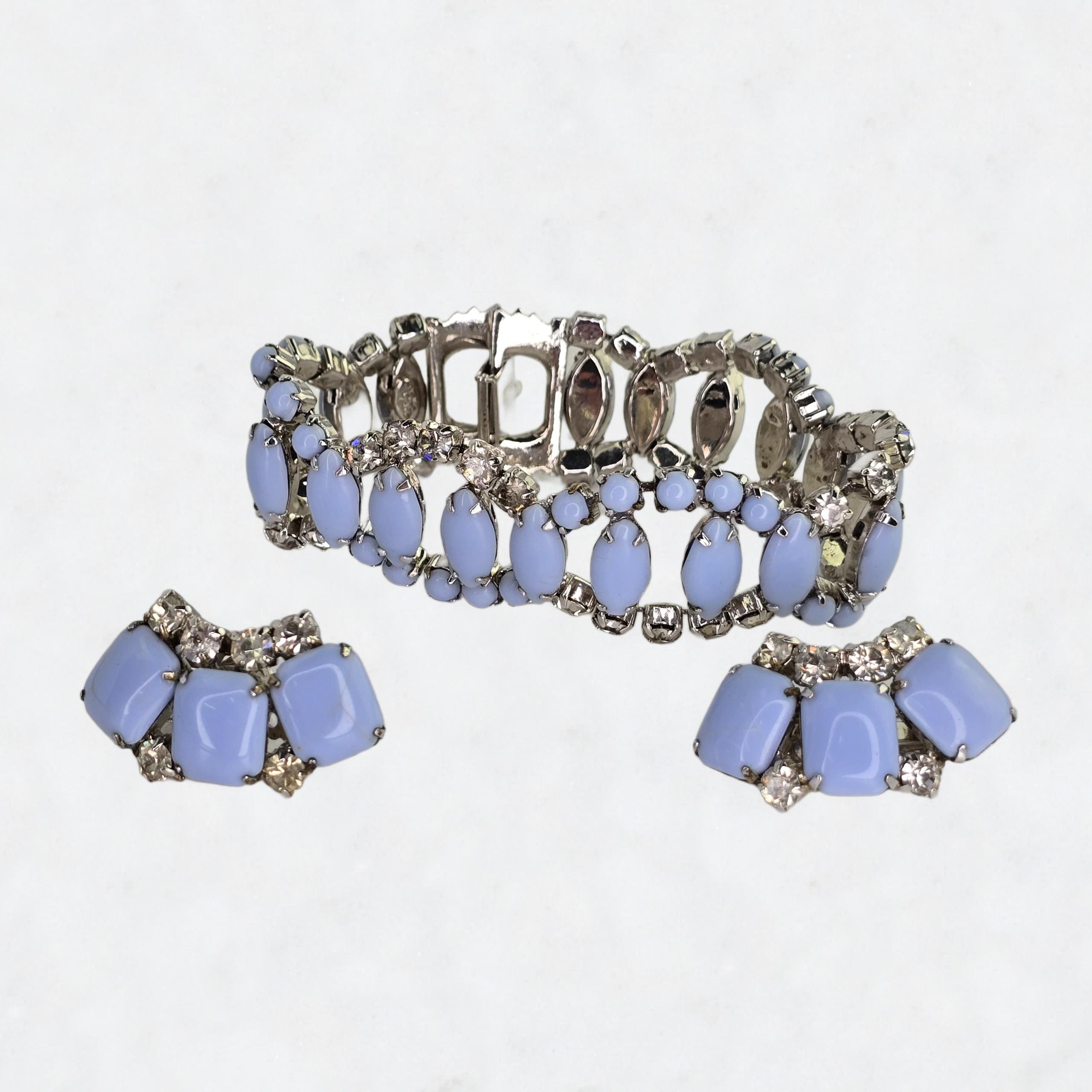 Vintage B David clear rhinestone Bracelet 6.75 BY Gale rhinestone bracelet rhodium 6.75” main image 2