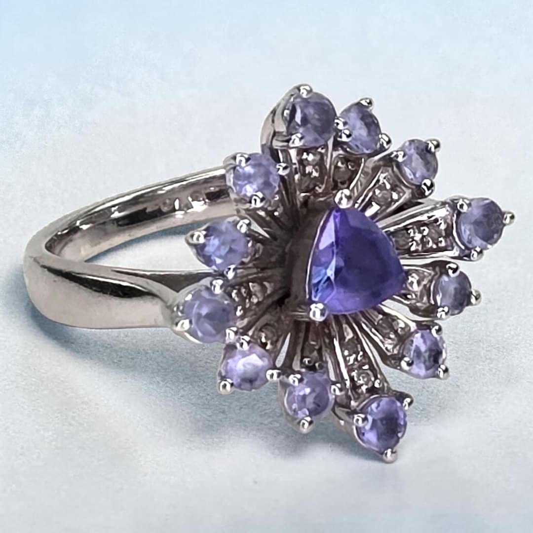 Vintage Signed Joseph Schmid JS Sterling Silver Violet Blue Purple ...