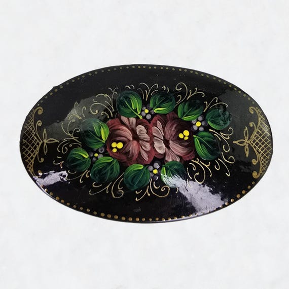 Broche Russe Matriochka (poupée Gigogne) Peinte à La Main Par L'artiste Kolovanova - Neuf Avec étui