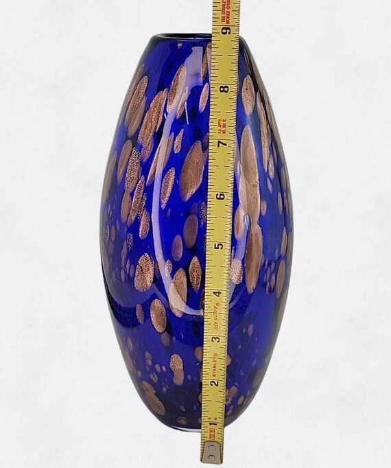 工芸品 Murano Glass Vase (Blue & Yellow) 工芸品 Murano Glass Vase