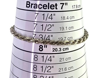Vintage 925 Sterling Silver Bracelet Italy Silver Twist Chain
