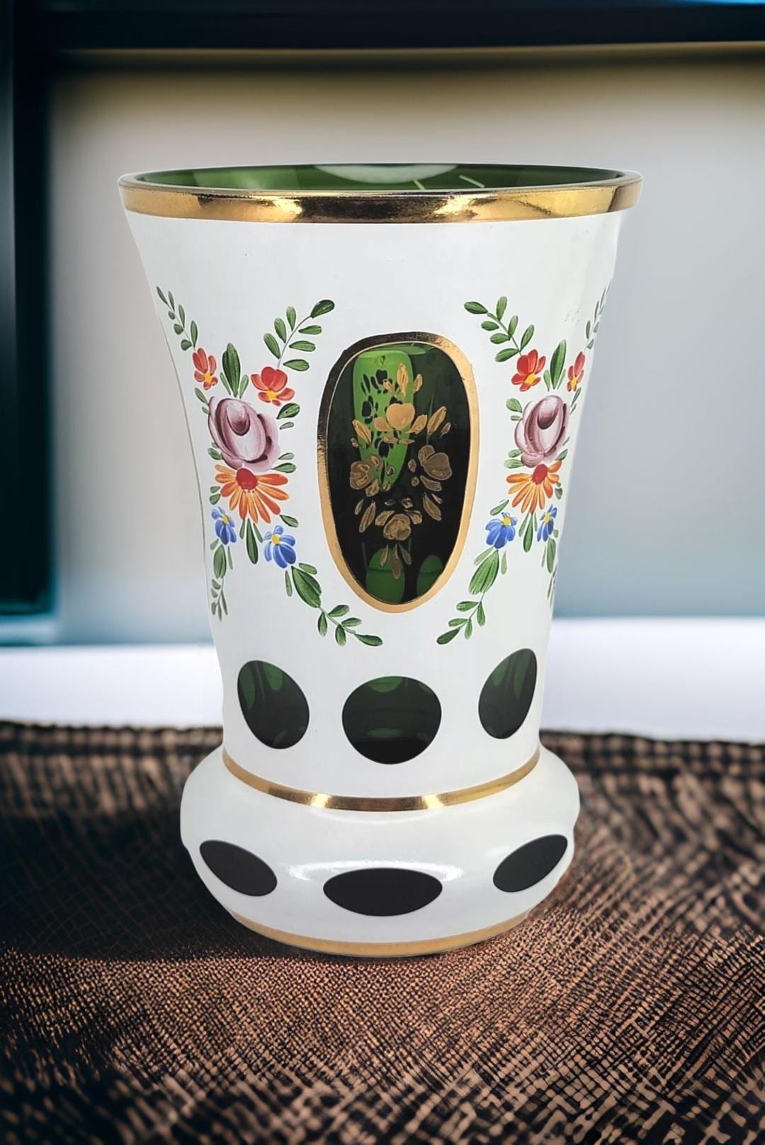 Bohemian glass vase - Etsy 日本