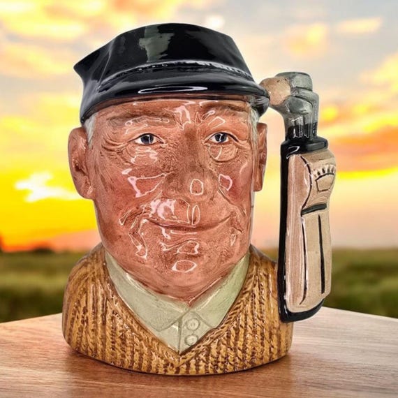 Vintage Royal Doulton Golfer 1970 Large Toby Jug Mug D6623 Vintage