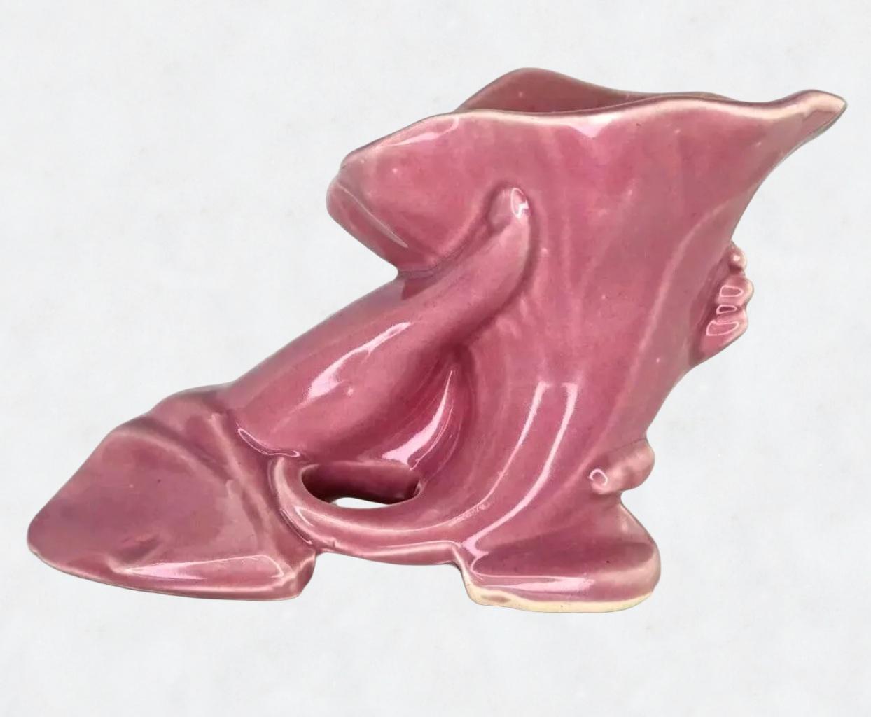 ヴィンテージ ピンク ミッドセンチュリー ハンド花瓶 ヴィンテージ