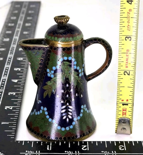 Antique Japanese Cloisonne Miniature Pitcher Antique Cloisonne