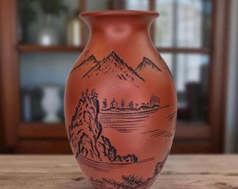 〖廃盤/未使用/旧ドマーニ鉢〗DOMANI KOBE Vase red 廃盤/未使用/旧ドマーニ鉢〗DOMANI KOBE Vase red