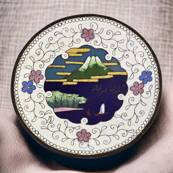 七宝焼 小皿 小物入れ アンティーク レトロ 骨董 七宝焼 小皿 小物入れ アンティーク レトロ 骨董