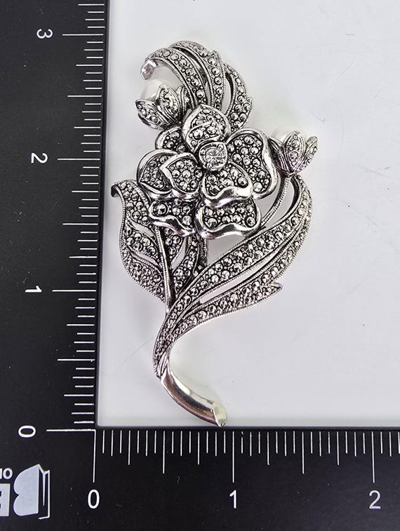 Vintage KJL Signed Flower Brooch Kenneth Jay Lane… - image 5