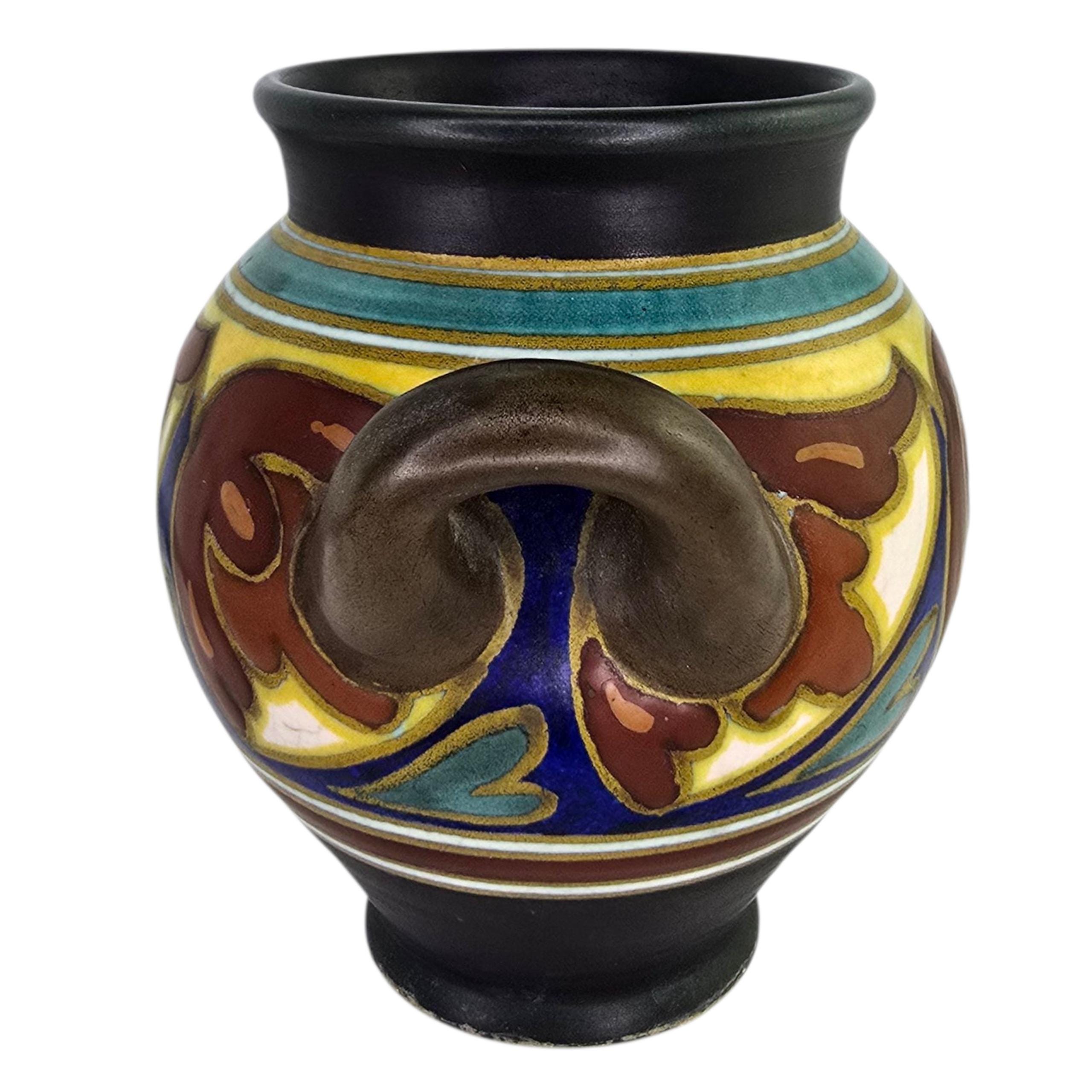 ビンテージgouda pottery Holland flower base ビンテージgouda pottery Holland flower base ビンテージgouda