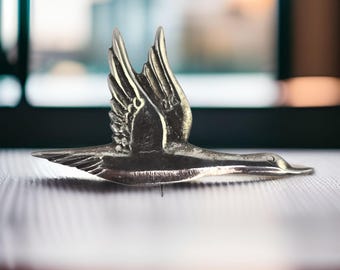 ヴィンテージ＊E&M ブローチ　バード　鳥 シルバー　北欧　アンティーク ヴィンテージ スターリングシルバー サンダーバード ブローチ