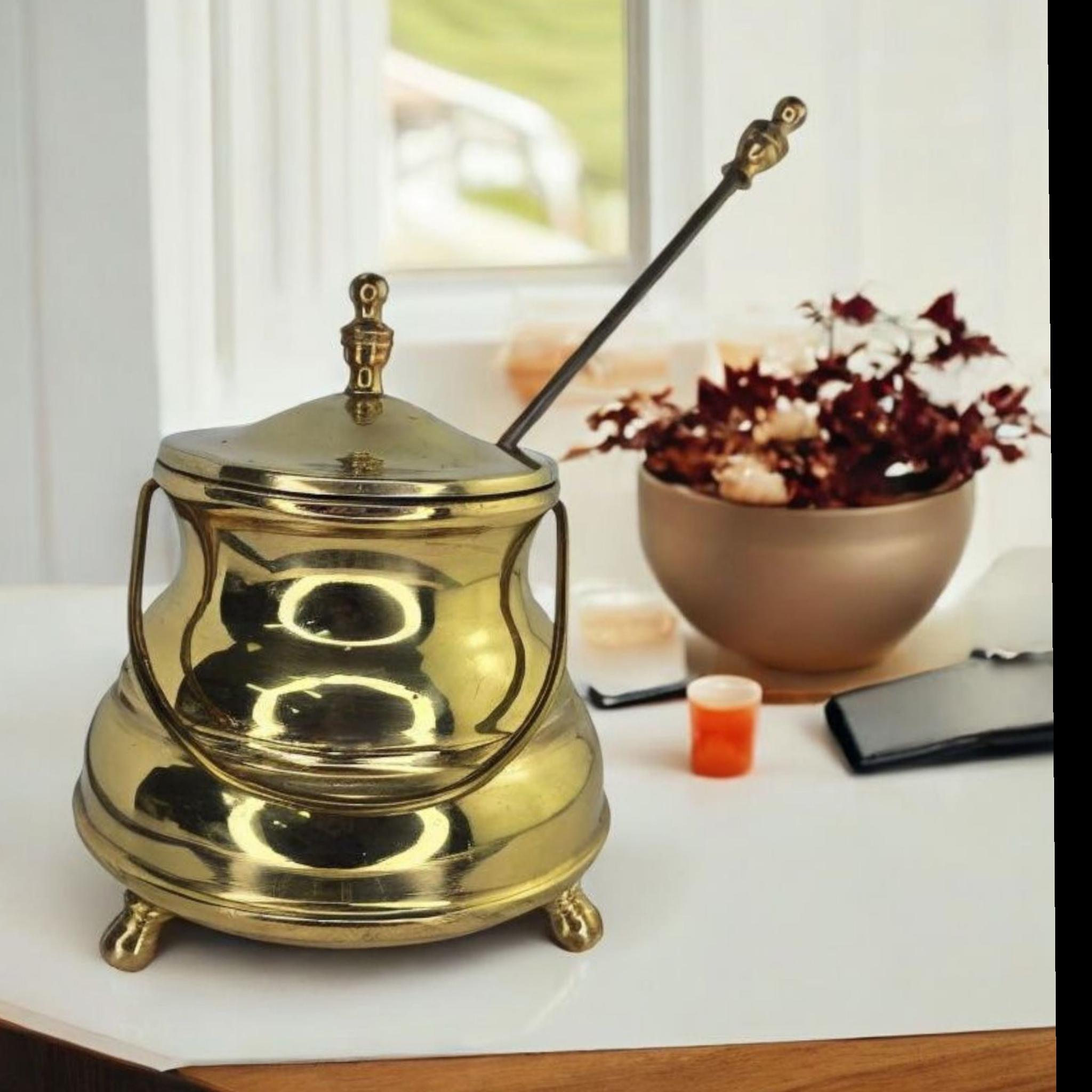 ヴィンテージ 真鍮 スマッジポット 大釜 ファイヤースターター 蓋と