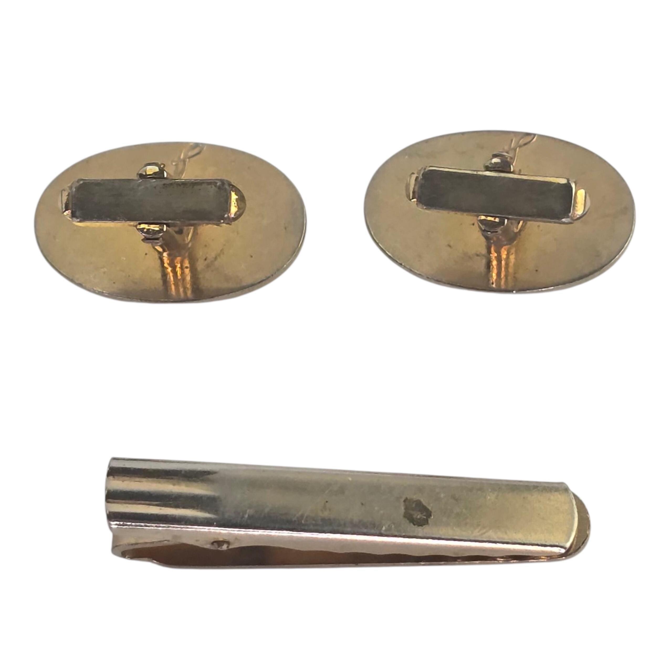 Boutons De Manchette Vintage Anson Dorés - Bijou Homme MT-45A, Occasion
