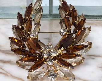 Delizza and Elster Juliana Brooch: Emerald Green Rhinestone