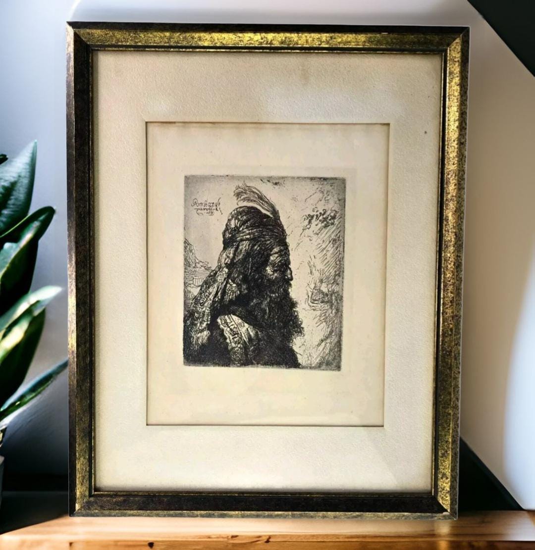 希少なアンティークレンブラント・ファン・レインの「第三の東洋