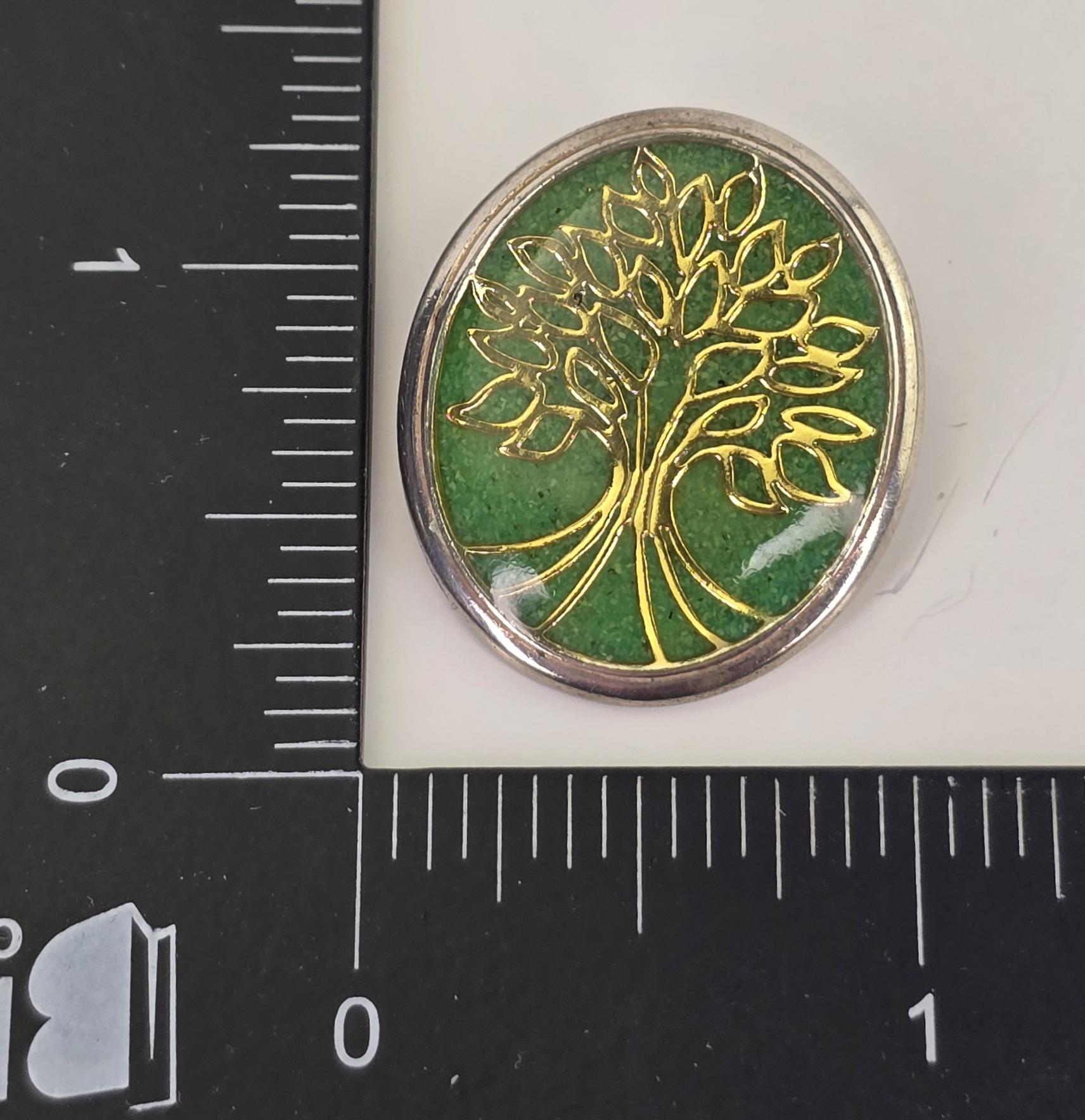 Vintage Sterling Silver Tree of Life Brooch by Carolyn