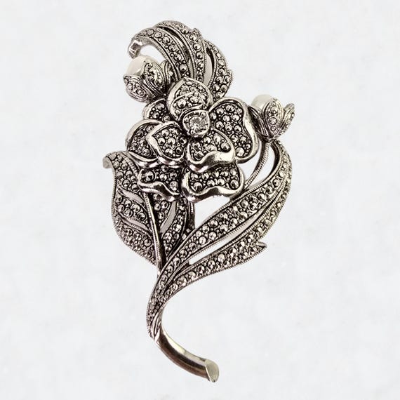 Vintage KJL Signed Flower Brooch Kenneth Jay Lane… - image 2