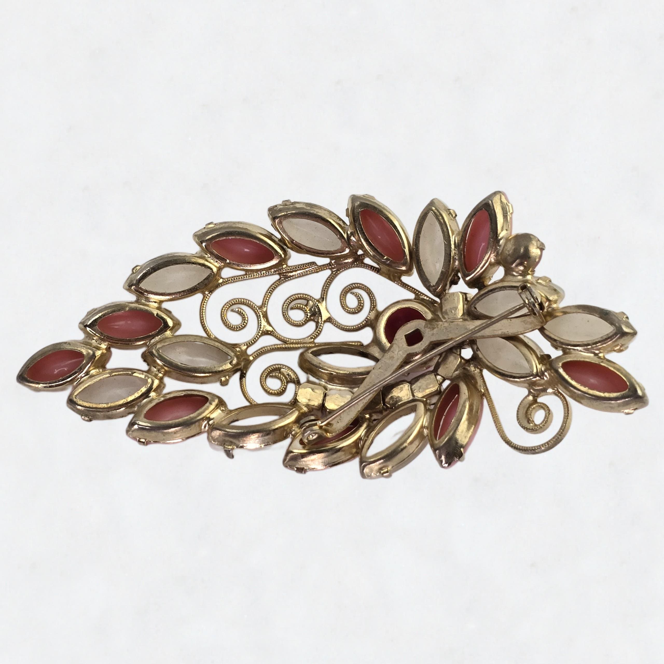 ヴィンテージ ジュリアナ ブローチ ピンク ジュリアナ ヴィンテージ