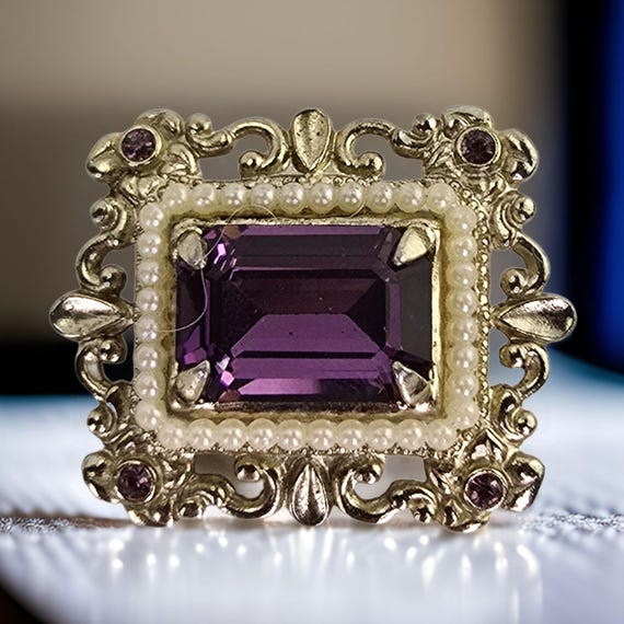 Vintage signed coro purple - Gem