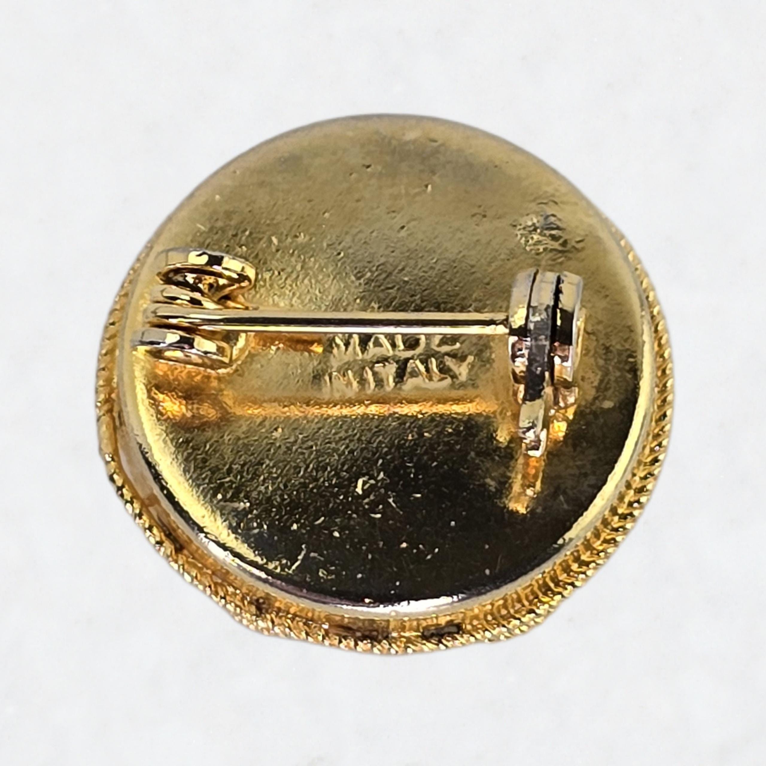 ヴィンテージマイクロモザイクブローチ イタリア製 ヴィンテージ