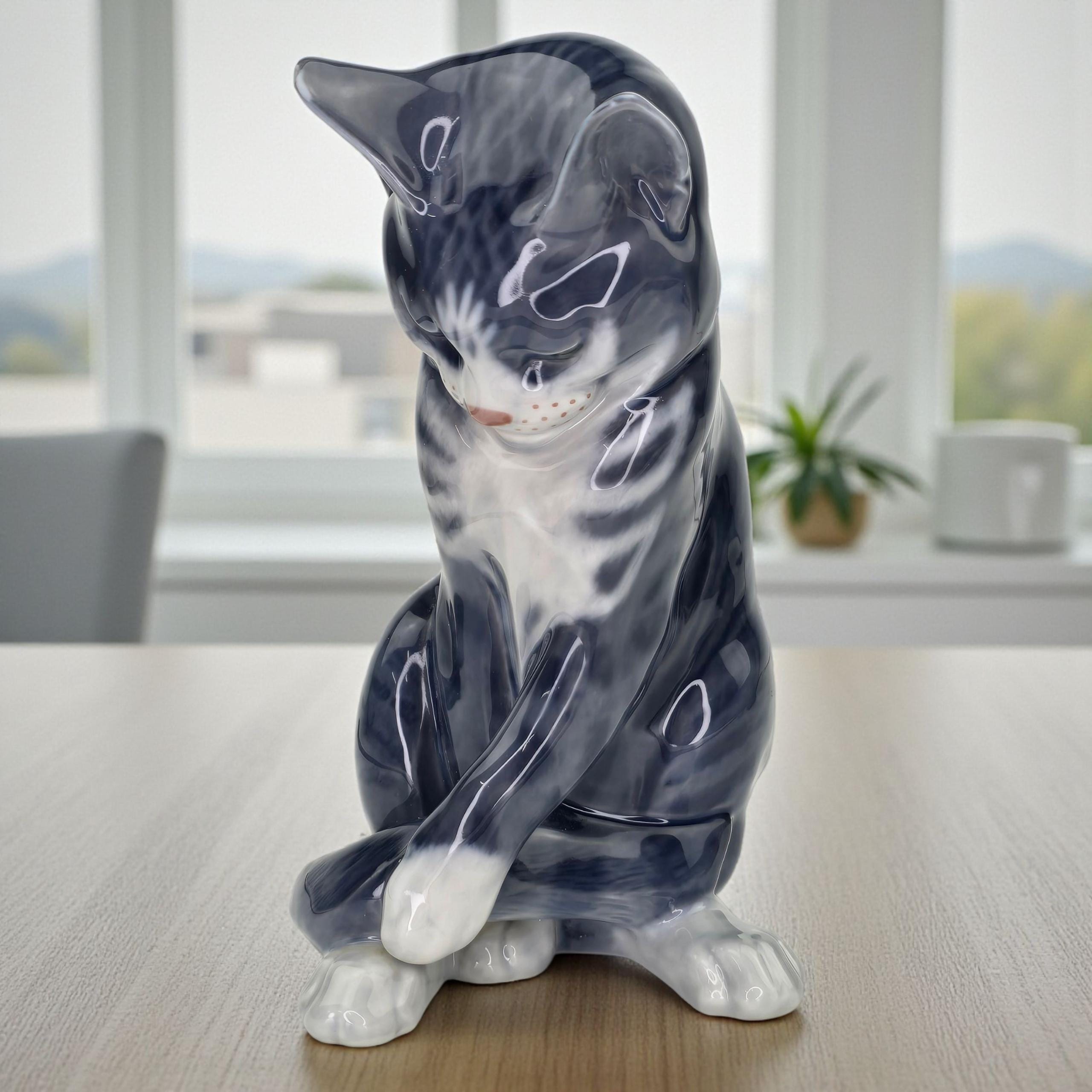 Royal Copenhagen Cat - Etsy