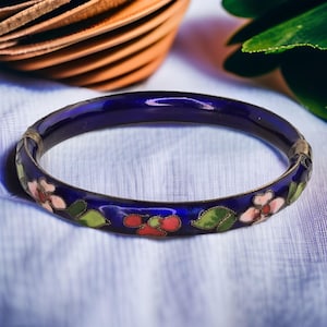 中国骨董　七宝細工　花模様　ブレスレット 卸売10個中国手作り七宝焼きエナメルカフフラワーブレスレット