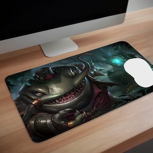 League of Legends Custom Tahm Kench, Different sizes Mouse Pad, Gamer Gifts For Her, Desk Accessories Men, Esports Merch, lol desk pad.
