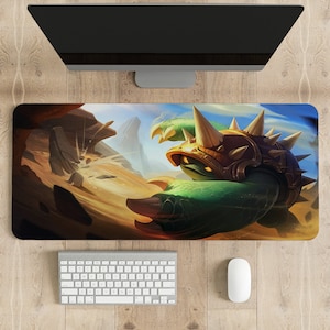 League of Legends Rammus, mouse pad, LOL character, Champions Wallpaper, Lol Wallpaper, League Of Legends Deskmat Gift, Desk Accessories Men