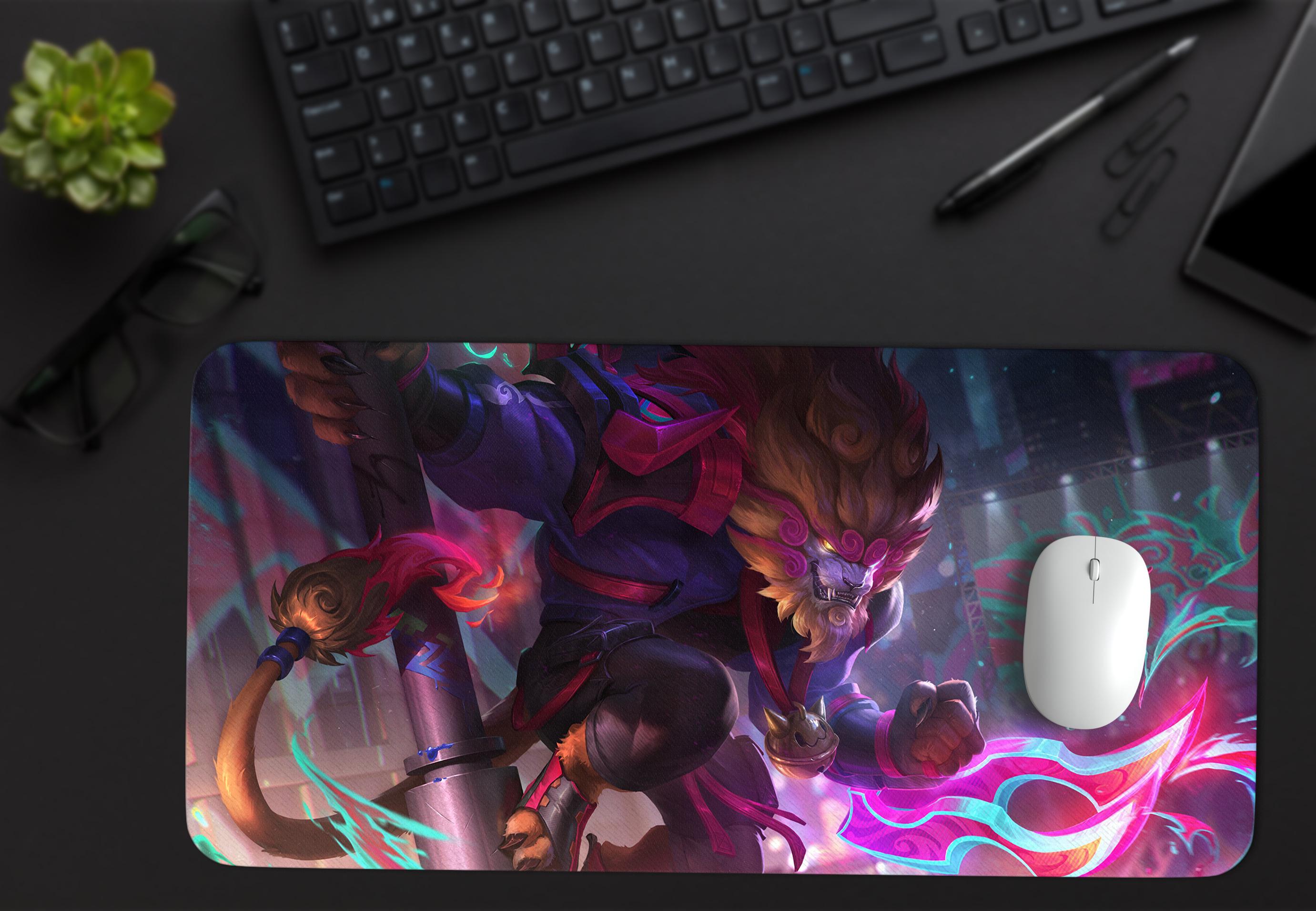 League of Legends Rengar Mousepad, LOLFan Art  Large Custom Gaming Mousepad for Esports and Desk Decor, Artistic Mousepad Gift