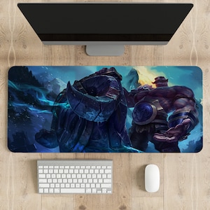 League of Legends Braum-muismat, gamingmuismat rgb, gezellige esthetiek, cadeau voor gamer, gamingtoetsenbord mat, XXL gaming-bureaumat cadeau voor.