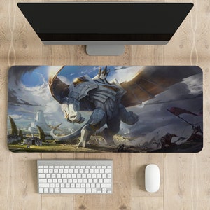 League of Legends Custom Imposing Guardian Galio LOL, League Of Legends Deskmat Gift, Desk Accessories Men, Xxl Mouse Pad, Printing MousePad