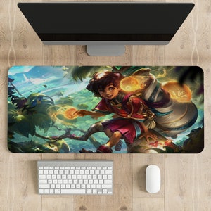 League of Legends Custom  Milio, Mouse Pad in Different Sizes, Gamer Gifts for Him, Desk Accessories for Men, Xxl Mouse Pad.