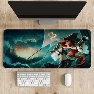 League of Legends Custom Miss Fortune Mousepad, Anime Gaming Desk Mat, Gamer Gifts for Him, Desk Accessories Men, Champions Wallpaper.